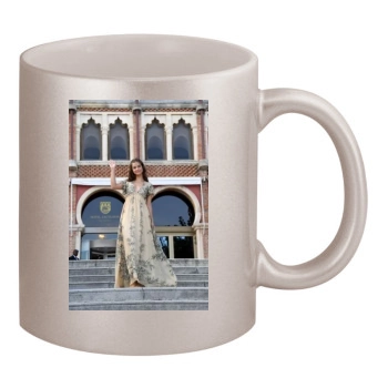 Barbara Palvin 11oz Metallic Silver Mug