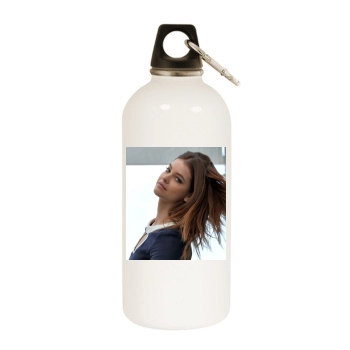 Barbara Palvin White Water Bottle With Carabiner