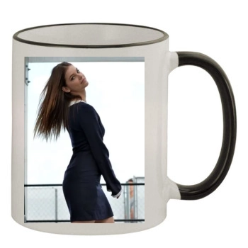 Barbara Palvin 11oz Colored Rim & Handle Mug