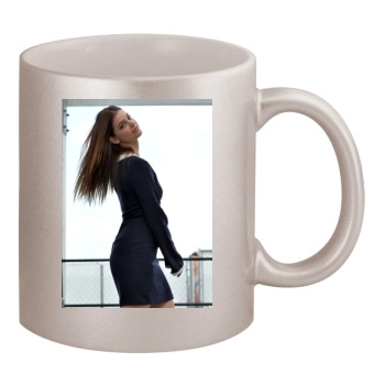 Barbara Palvin 11oz Metallic Silver Mug