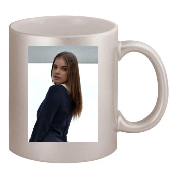 Barbara Palvin 11oz Metallic Silver Mug