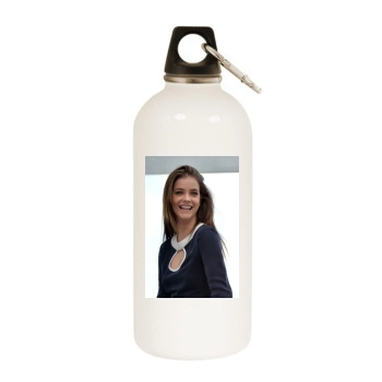 Barbara Palvin White Water Bottle With Carabiner