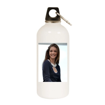 Barbara Palvin White Water Bottle With Carabiner