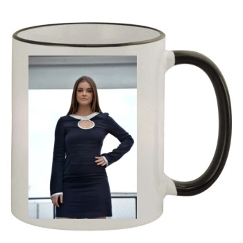 Barbara Palvin 11oz Colored Rim & Handle Mug