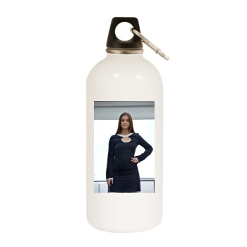 Barbara Palvin White Water Bottle With Carabiner