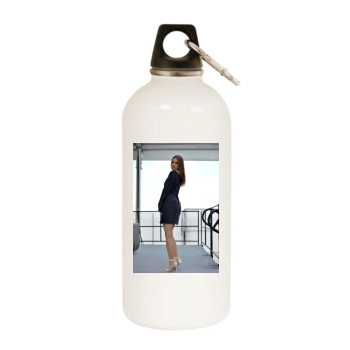 Barbara Palvin White Water Bottle With Carabiner