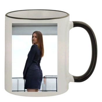 Barbara Palvin 11oz Colored Rim & Handle Mug