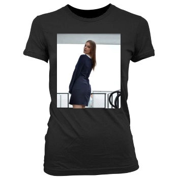 Barbara Palvin Women's Junior Cut Crewneck T-Shirt