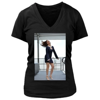 Barbara Palvin Women's Deep V-Neck TShirt