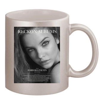 Barbara Palvin 11oz Metallic Silver Mug