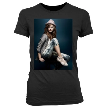 Barbara Palvin Women's Junior Cut Crewneck T-Shirt