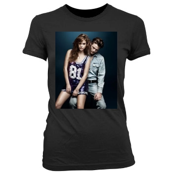 Barbara Palvin Women's Junior Cut Crewneck T-Shirt