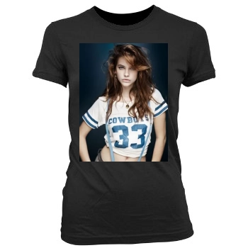 Barbara Palvin Women's Junior Cut Crewneck T-Shirt