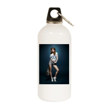 Barbara Palvin White Water Bottle With Carabiner