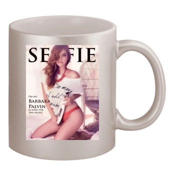 Barbara Palvin 11oz Metallic Silver Mug