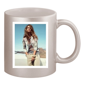 Barbara Palvin 11oz Metallic Silver Mug