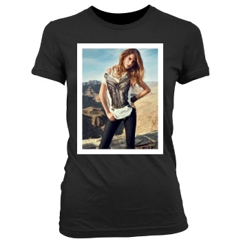 Barbara Palvin Women's Junior Cut Crewneck T-Shirt