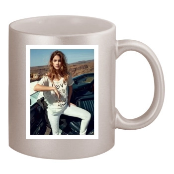 Barbara Palvin 11oz Metallic Silver Mug