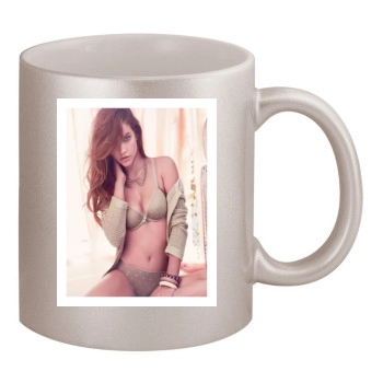 Barbara Palvin 11oz Metallic Silver Mug