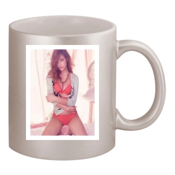 Barbara Palvin 11oz Metallic Silver Mug