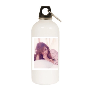 Barbara Palvin White Water Bottle With Carabiner