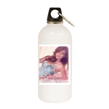 Barbara Palvin White Water Bottle With Carabiner