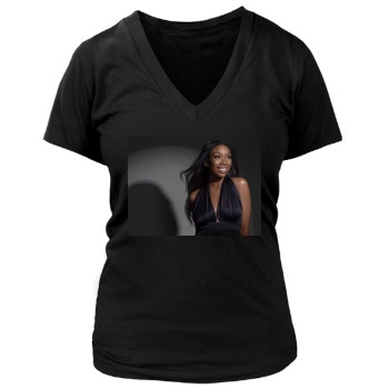 Brandy Norwood Women's Deep V-Neck TShirt