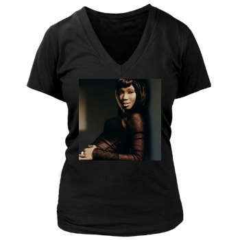 Brandy Norwood Women's Deep V-Neck TShirt