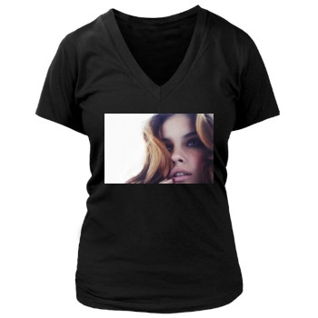 Barbara Palvin Women's Deep V-Neck TShirt