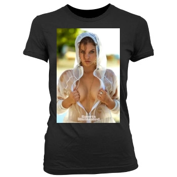 Barbara Palvin Women's Junior Cut Crewneck T-Shirt