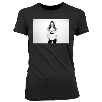 Barbara Palvin Women's Junior Cut Crewneck T-Shirt