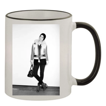 Barbara Palvin 11oz Colored Rim & Handle Mug