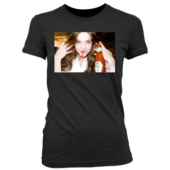 Barbara Palvin Women's Junior Cut Crewneck T-Shirt