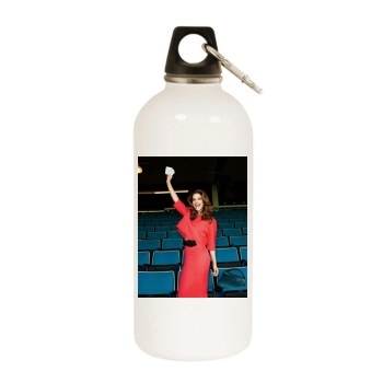 Barbara Palvin White Water Bottle With Carabiner