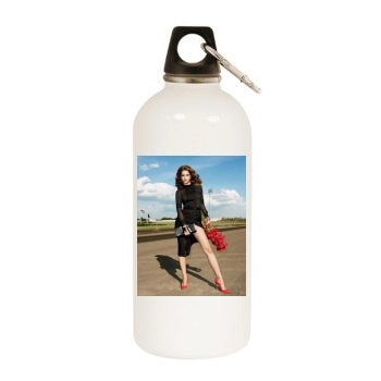 Barbara Palvin White Water Bottle With Carabiner