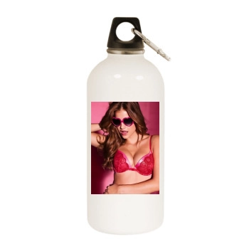 Barbara Palvin White Water Bottle With Carabiner