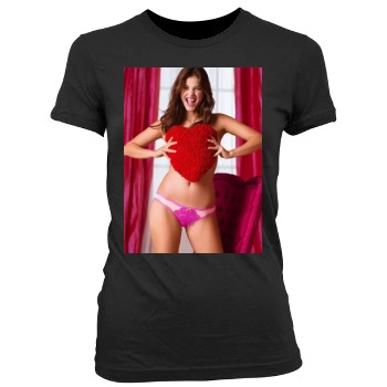 Barbara Palvin Women's Junior Cut Crewneck T-Shirt