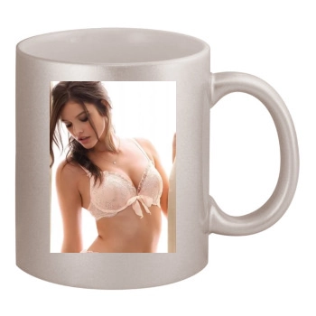 Barbara Palvin 11oz Metallic Silver Mug