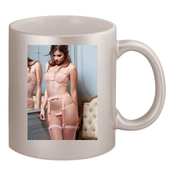 Barbara Palvin 11oz Metallic Silver Mug