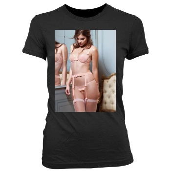 Barbara Palvin Women's Junior Cut Crewneck T-Shirt