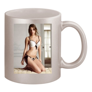 Barbara Palvin 11oz Metallic Silver Mug