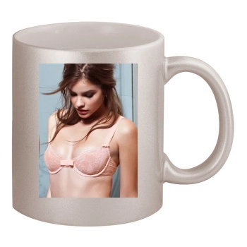 Barbara Palvin 11oz Metallic Silver Mug