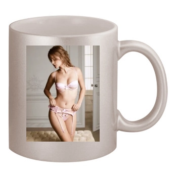 Barbara Palvin 11oz Metallic Silver Mug