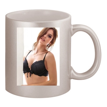 Barbara Palvin 11oz Metallic Silver Mug