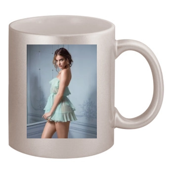 Barbara Palvin 11oz Metallic Silver Mug