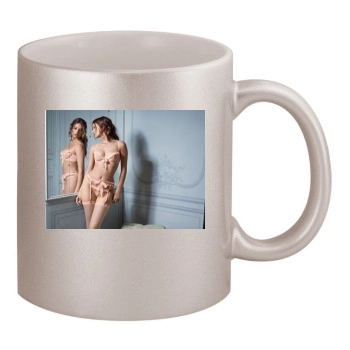 Barbara Palvin 11oz Metallic Silver Mug