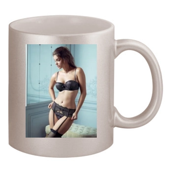 Barbara Palvin 11oz Metallic Silver Mug