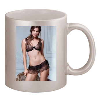 Barbara Palvin 11oz Metallic Silver Mug