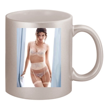 Barbara Palvin 11oz Metallic Silver Mug