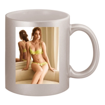 Barbara Palvin 11oz Metallic Silver Mug